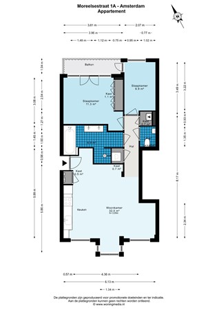 Floorplan - Moreelsestraat 1A, 1071 BJ Amsterdam